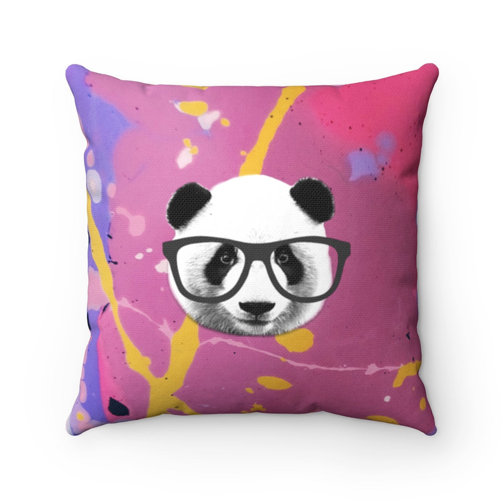 Abstract Panda Pillow